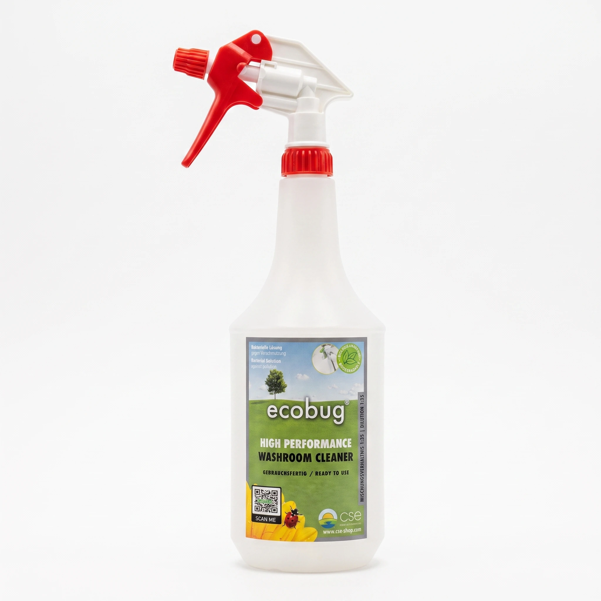 Ecobug® sprayfles 1 liter (leeg, incl. etiket)